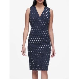 Banana Republic Ponte Polka Dot Sheath Dress Size 0